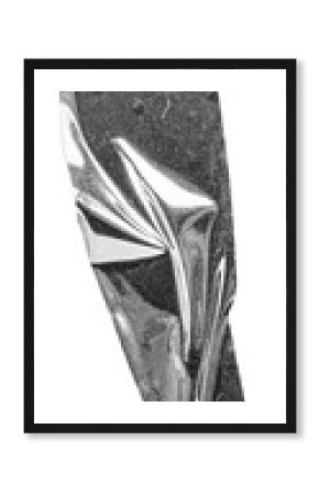 metallic sticky teared sticker shape isolated