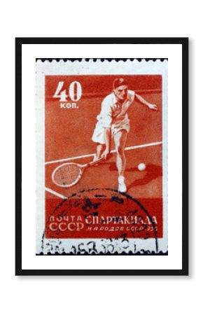 Postage stamp Russia 1956 Tennis, Sport