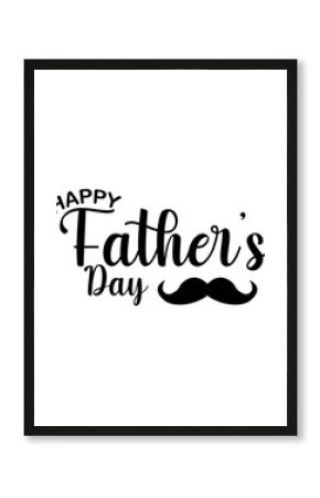 Happy fathers day vector text . Vintage typography lettering for greeting cards, banners, t-shirt design.