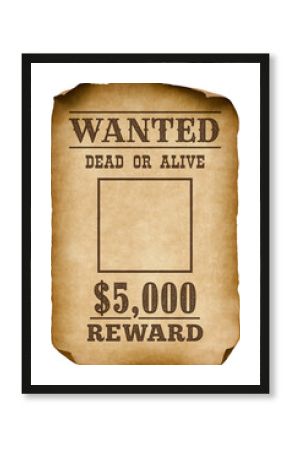 Wanted Poster or Wanted Sign Mock-up