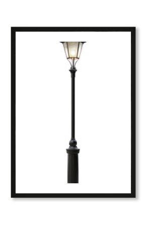 PNG  Elegant vintage street lamp post