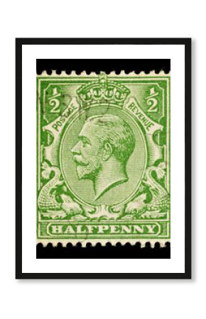 English Used Postage Stamp King George V circa 1912 to 1924