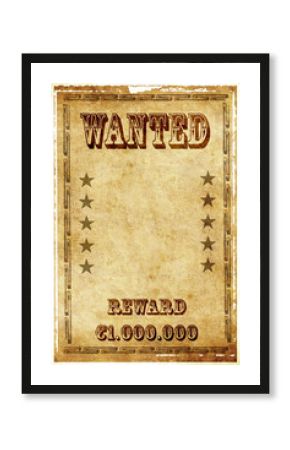 Wanted vintage poster