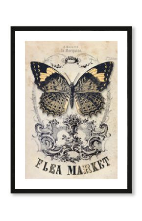 Flea market vintage background