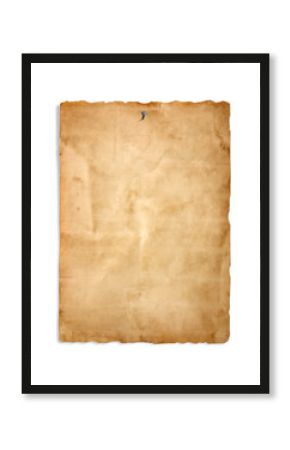 Old paper on the white background