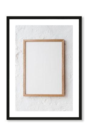 Square frame poster mock white wall
