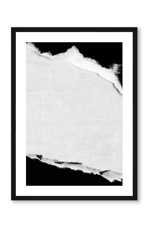 Blank white creased crumpled paper texture background old grunge ripped torn vintage collage posters placards empty space text