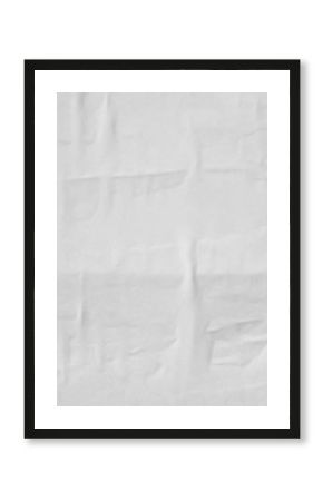 Blank white creased crumpled paper texture background old grunge ripped torn vintage collage posters placards empty space text