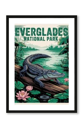 Tropical Alligator Adventure in Everglades National Park - Explore Florida's Scenic Wildlife and Swamp Ecosystem
