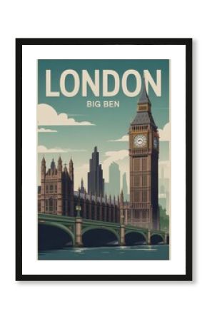 Travel Poster of Big Ben, London, United Kingdom