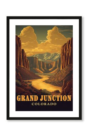Grand Junction, Colorado Vintage travel poster