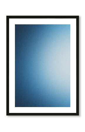 Light blue white illuminated spots on black, grainy color gradient background, noise texture effect, copy space