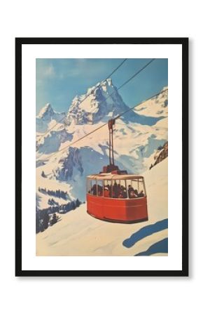 A vintage travel poster for winter sports