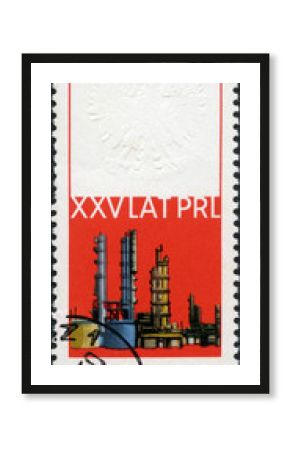 POLAND - 1969: shows Oil refinery-chemical plant