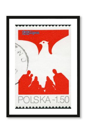 POLAND - 1979: shows Eagle and People