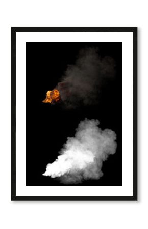 Feuer & Flammen mit Rauch und Qualm Alpha Maske