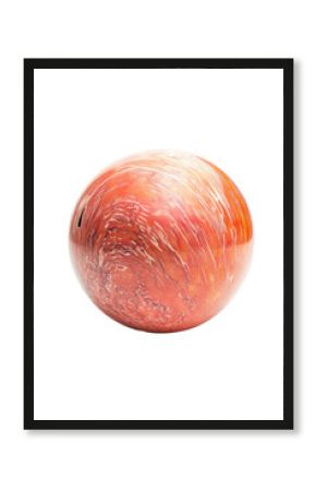 Isolated Red Swirl Bowling Ball