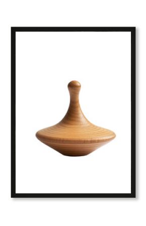 Isolated Wooden Toy Top