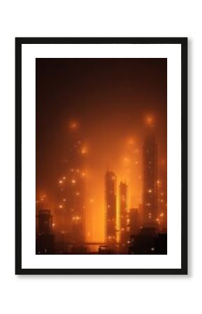 Game background: Industrial Skyline at Night