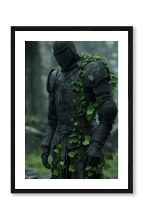 Dark Knight in Overgrown Ruins