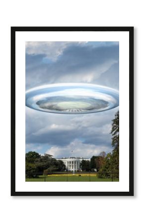 Flying saucer above the White House