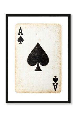 Isolated Ace of Spades Vintage Card