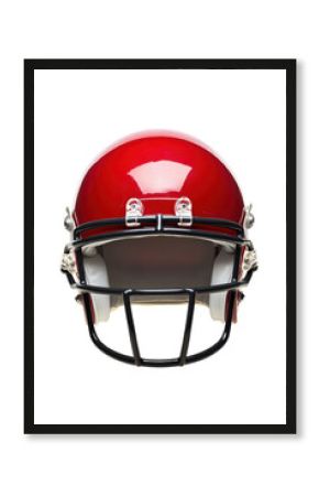 Isolated red football helmet