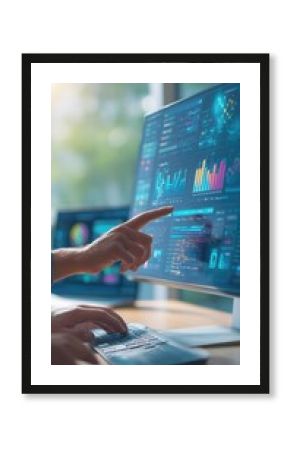 Video Game Interface Featuring Racing Simulation is a high-quality stock photo concept ideal for business, lifestyle, education, advertising, and editorial use.