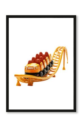Isolated Toy Roller Coaster Car