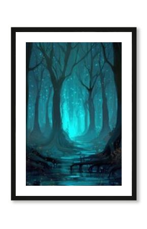 Game background: Surreal Liquid Forest