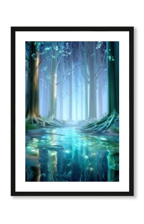 Game background: Surreal Liquid Forest