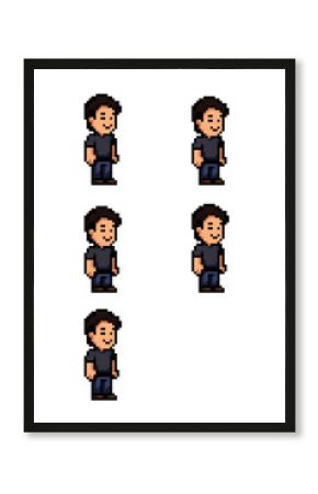 Pixel Art Male Character Idle Animation Sprite Sheet
