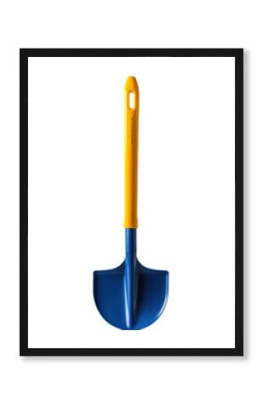 Isolated Blue and Yellow Plastic Shovel