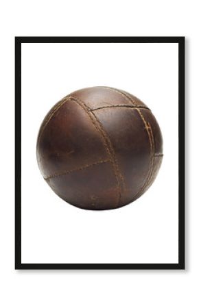 Isolated Vintage Leather Soccer Ball